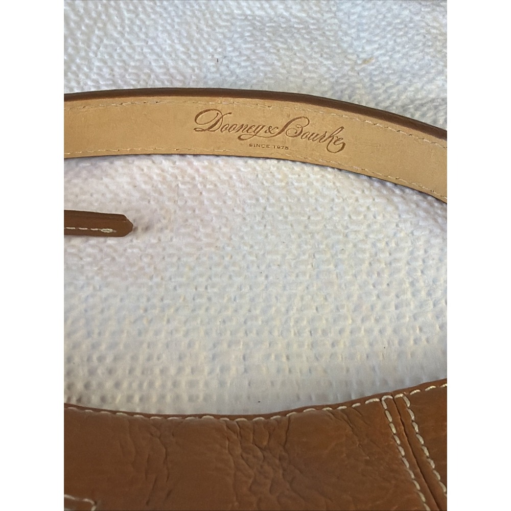 Vintage Dooney & Bourke Cognac Thick Leather Large Handbag J2325902 - Picture 3 of 3